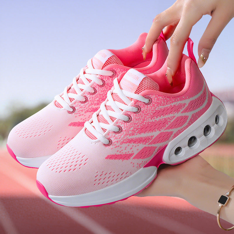 Women's Lightweight Air Cushion Running Shoes - Breathable Knit Sneakers