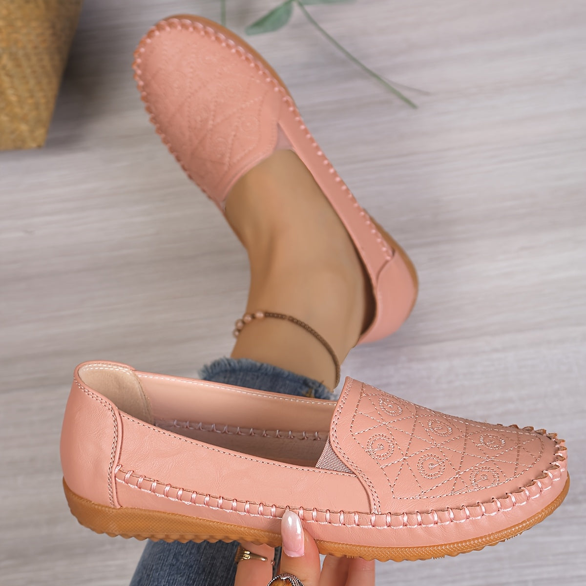 Comfortable, elegant orthopedic slip-on shoes