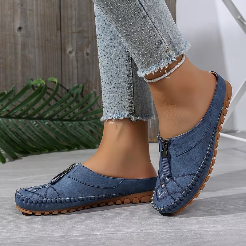Women's Lightweight Breathable Soft Sole Zip-Up Shoes