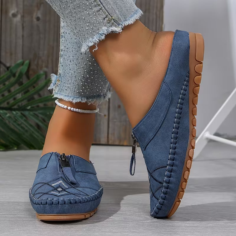 Women's Lightweight Breathable Soft Sole Zip-Up Shoes