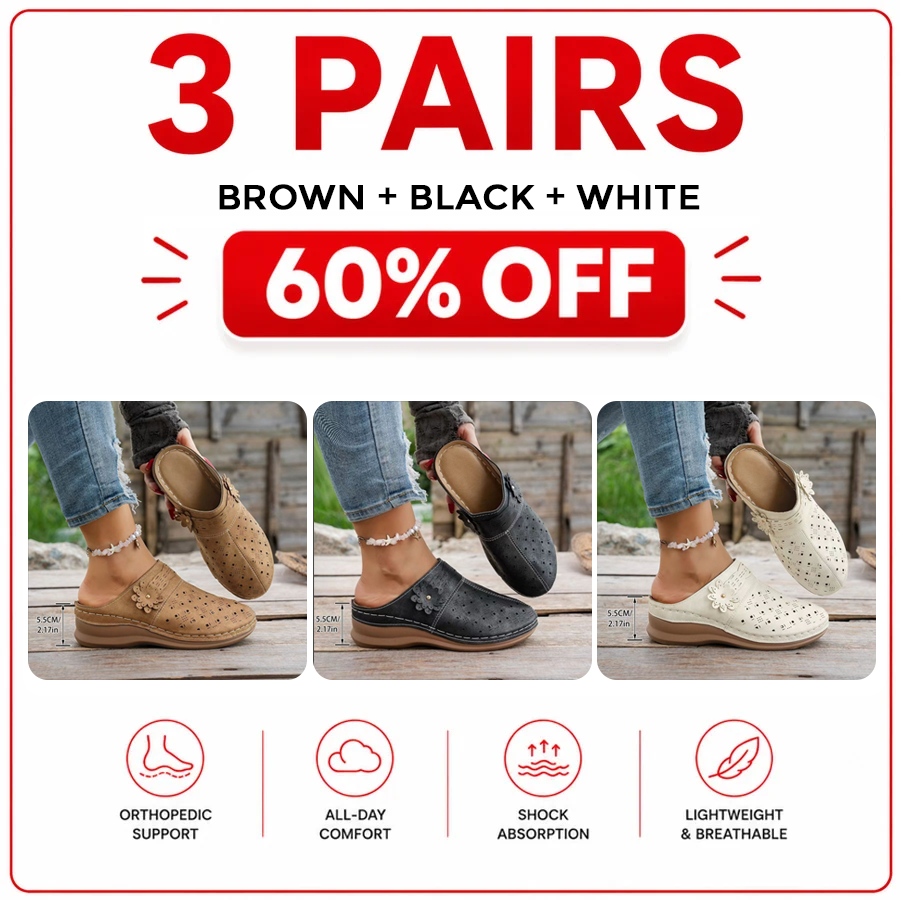 Orthopedic Wide-Toe Wedge Clogs – Lightweight & Non-Slip