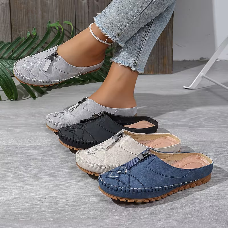 Women's Lightweight Breathable Soft Sole Zip-Up Shoes