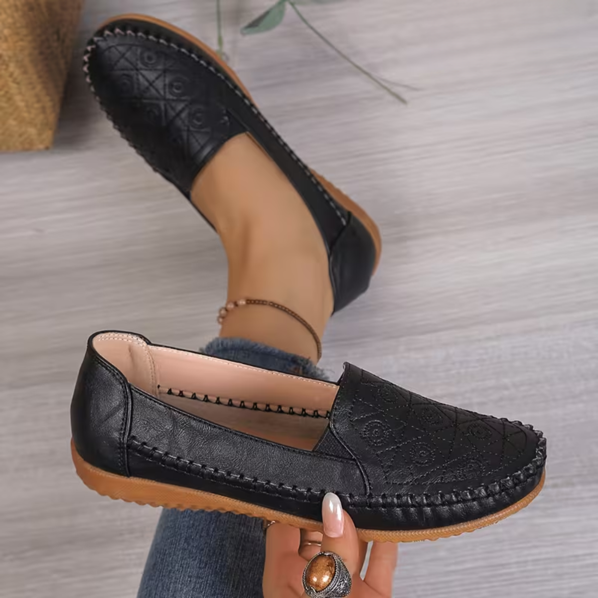 Comfortable, elegant orthopedic slip-on shoes