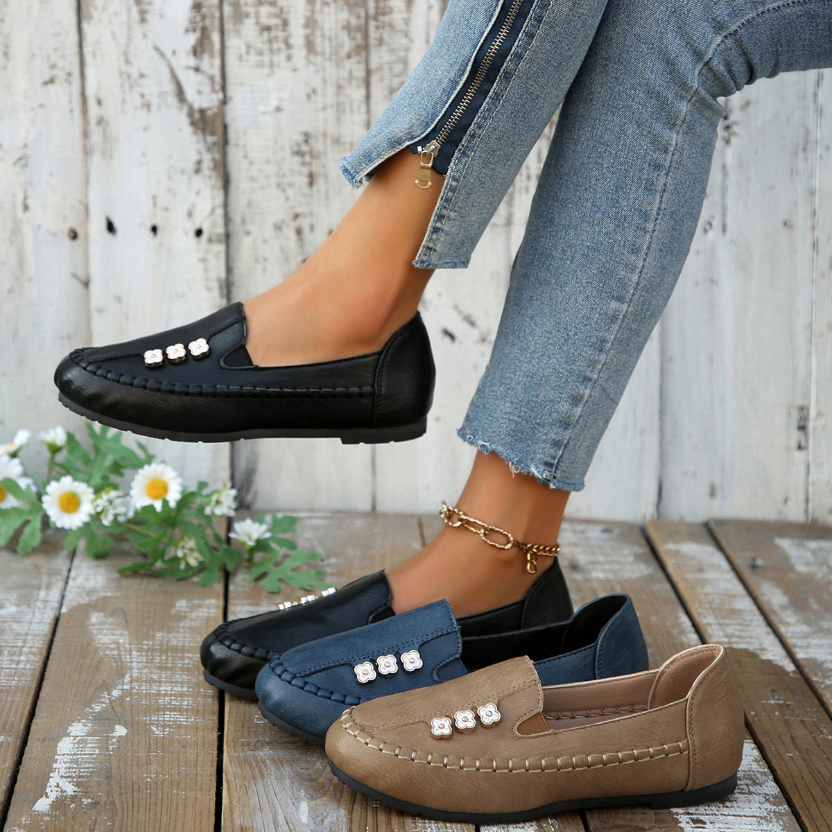 Women's orthopedic shoes – round toe, comfortable.
