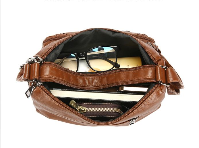 Women's Soft Vegan Leather Crossbody Bag β Everyday Purse