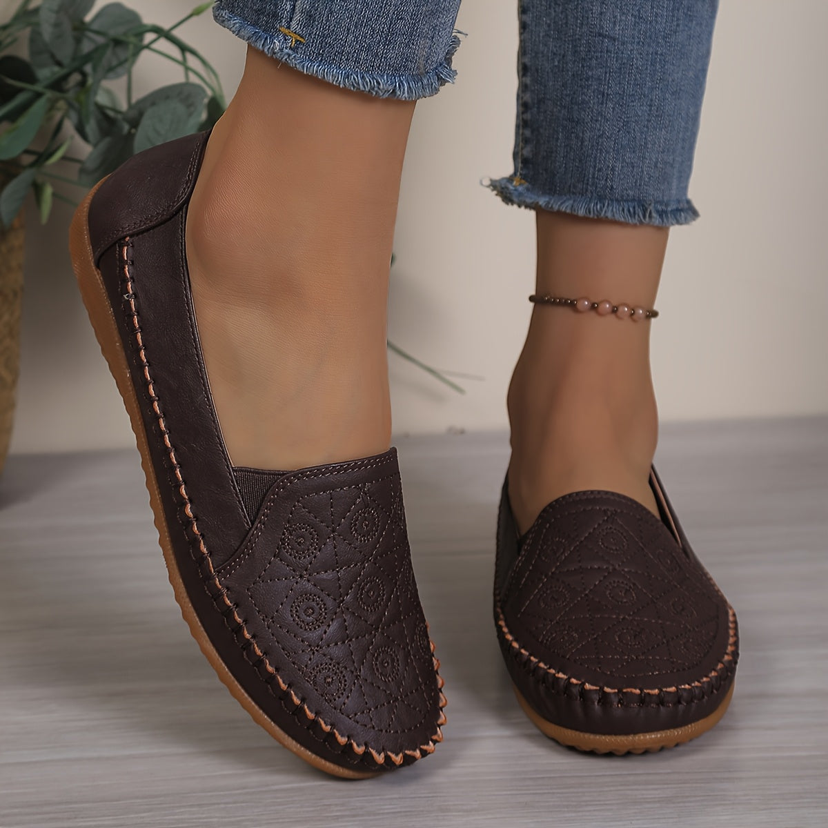 Comfortable, elegant orthopedic slip-on shoes