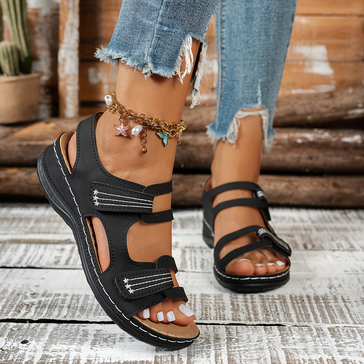 🔥Summer Sale 50% OFF🔥Women's orthopedic sandals with thick, comfortable, and soft soles.