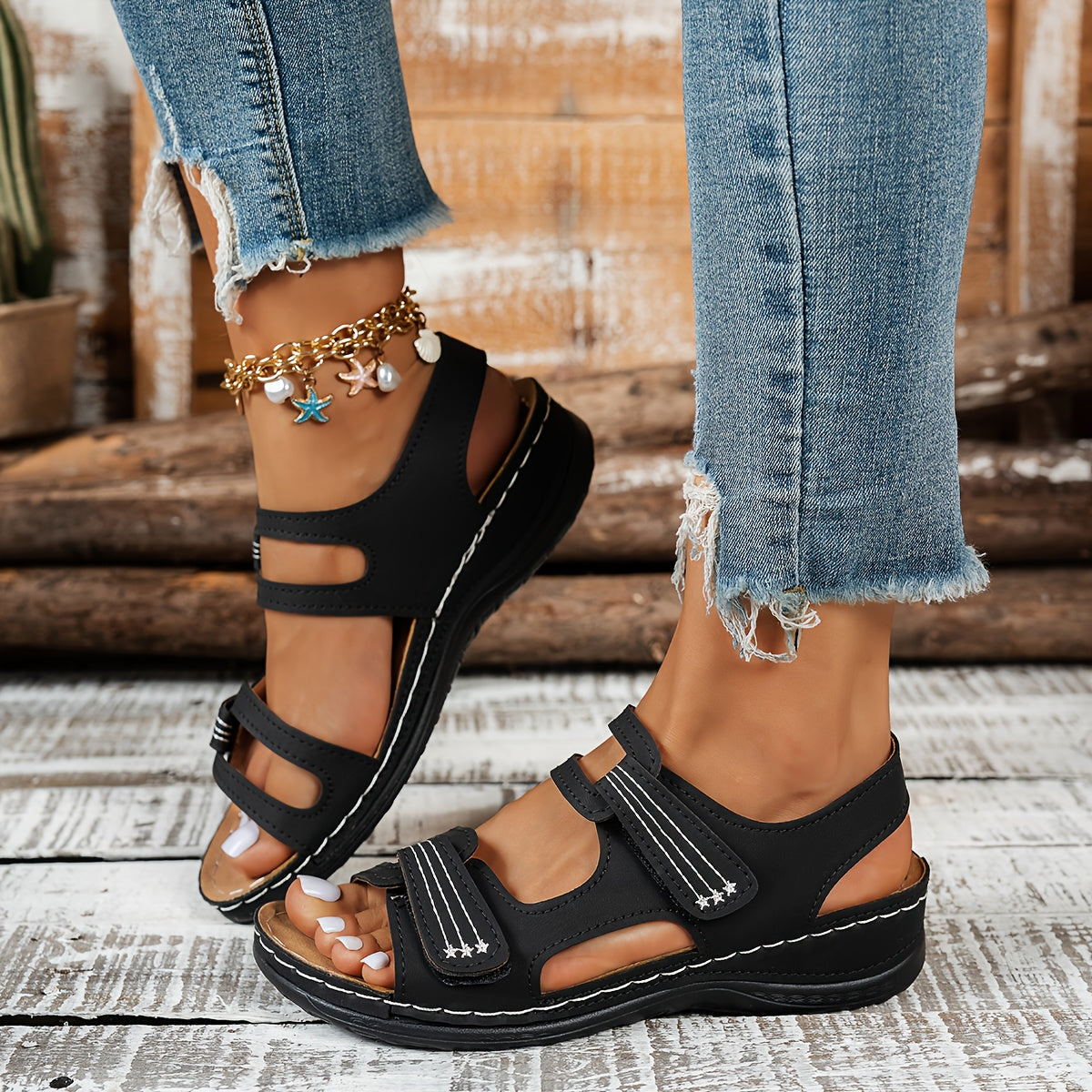 🔥Summer Sale 50% OFF🔥Women's orthopedic sandals with thick, comfortable, and soft soles.