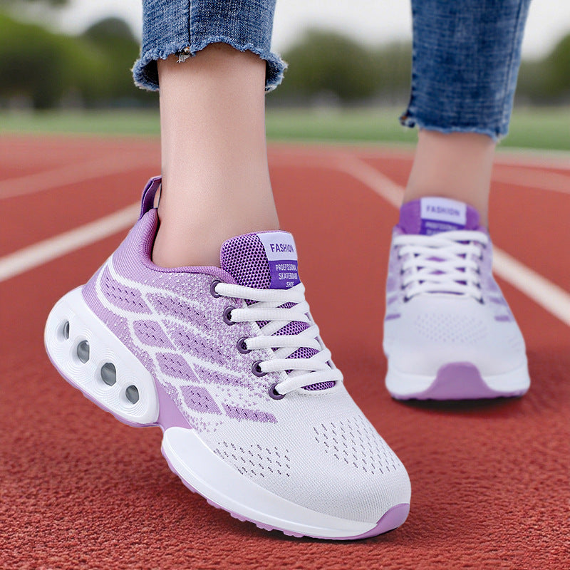 Women's Lightweight Air Cushion Running Shoes - Breathable Knit Sneakers