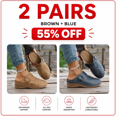 Orthopedic Wide-Toe Wedge Clogs – Lightweight & Non-Slip