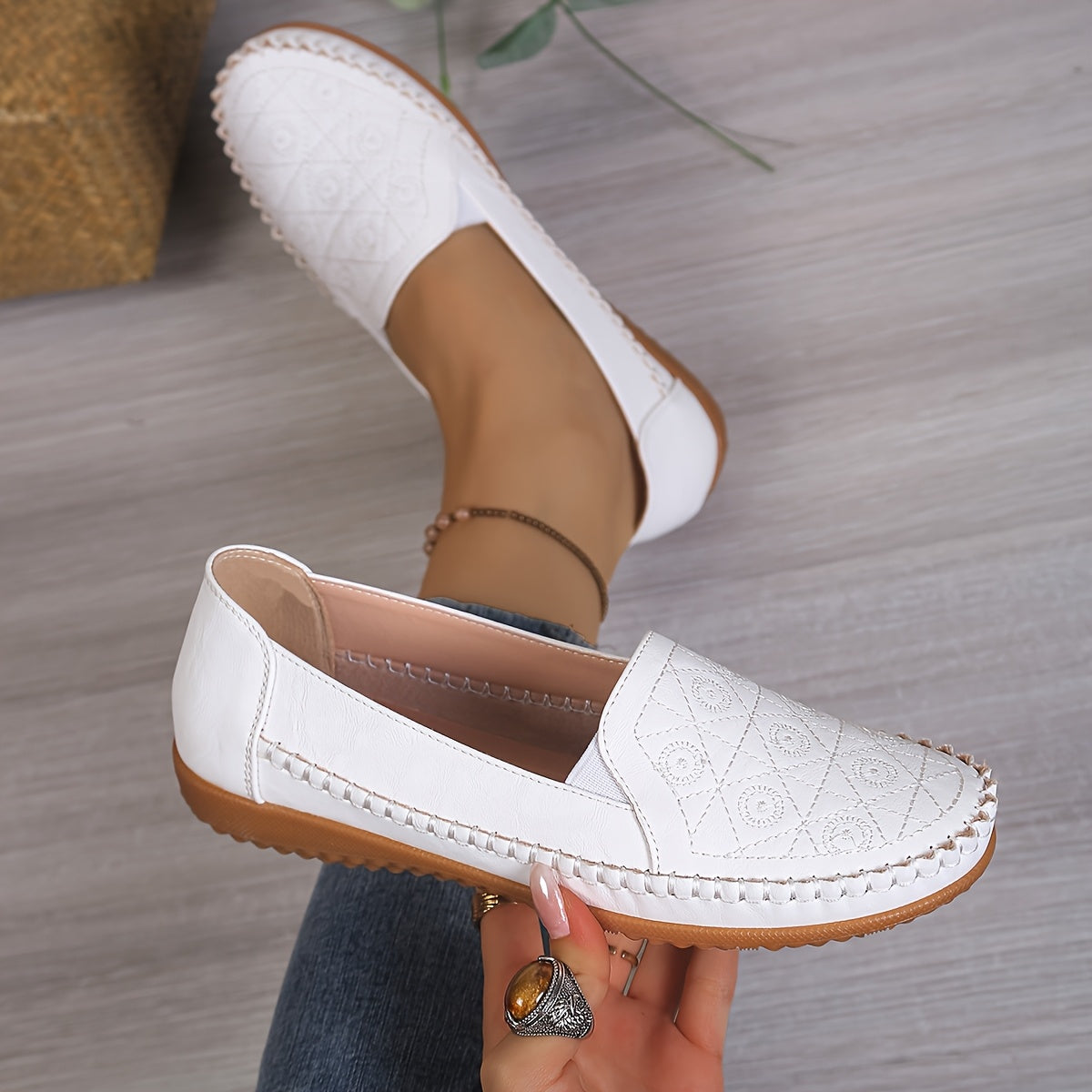 Comfortable, elegant orthopedic slip-on shoes