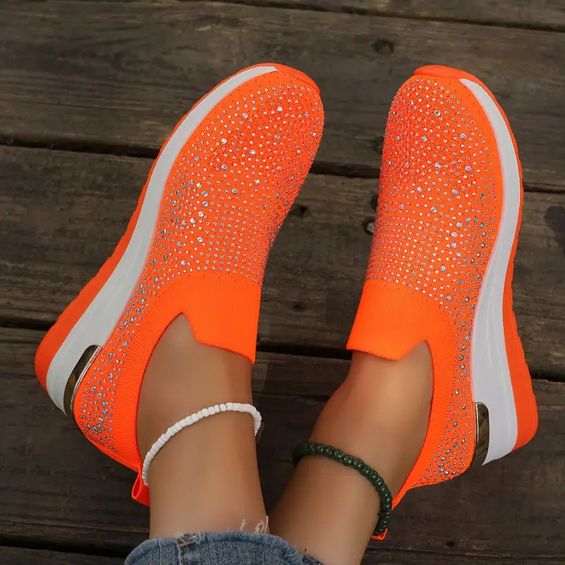 Bling Bling🔥Last Day 50% OFF⭐ Comfortable Women's Rhinestone Platform Sneaker