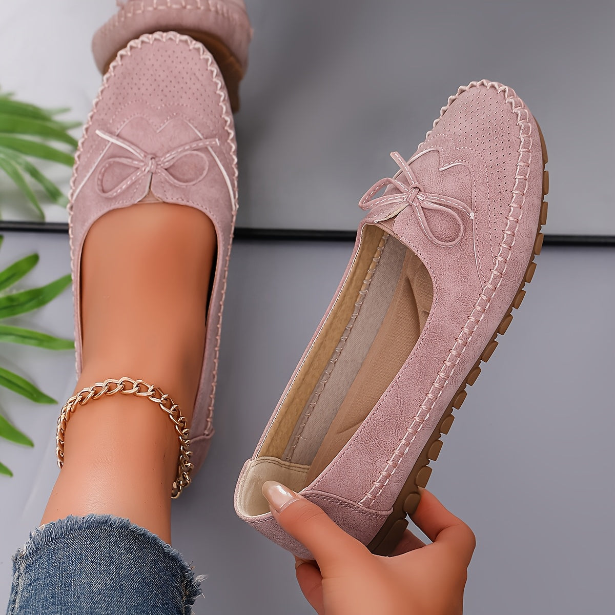 Versatile, breathable women's orthopedic slip-ons with soft soles.