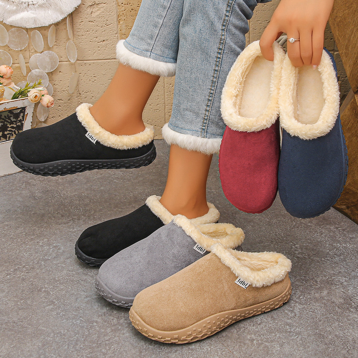 Cozy Fleece Clogs orthopedic.