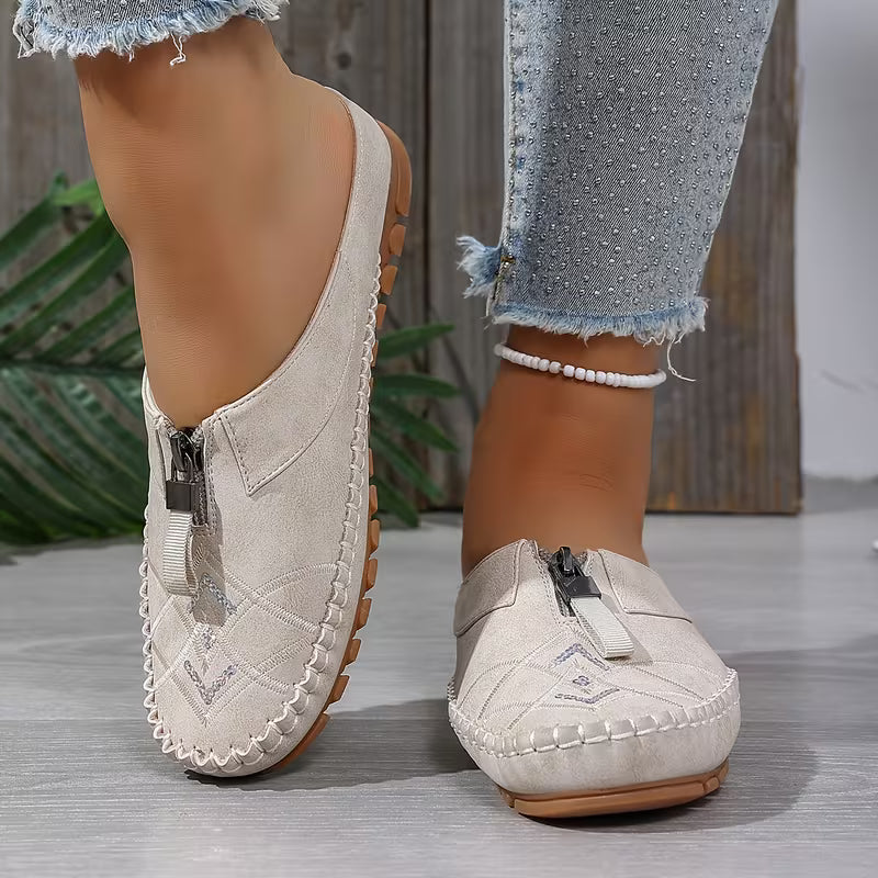 Women's Lightweight Breathable Soft Sole Zip-Up Shoes