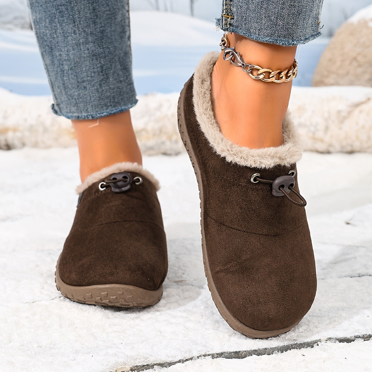 Women's Orthopedic Fleece-Lined Clogs – Warm Comfort & Arch Support