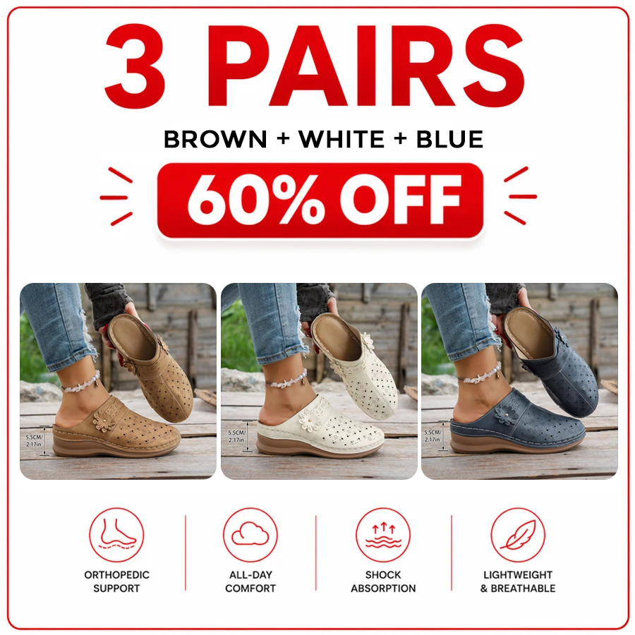 Orthopedic Wide-Toe Wedge Clogs – Lightweight & Non-Slip