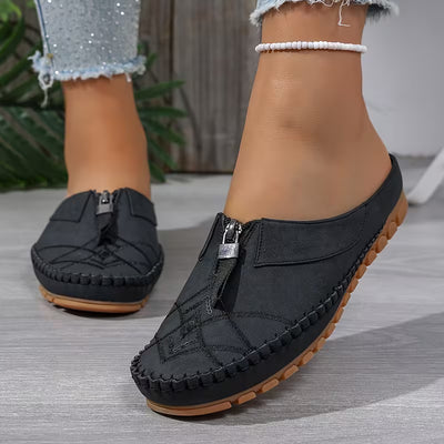 Women's Lightweight Breathable Soft Sole Zip-Up Shoes