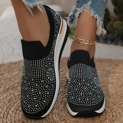 Bling Bling🔥Last Day 50% OFF⭐ Comfortable Women's Rhinestone Platform Sneaker