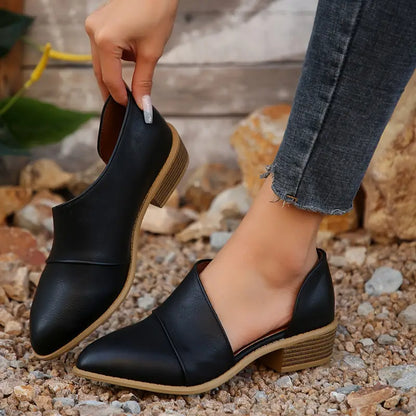 Mid Heel Womens Solid Color Block Chunky Wedges 🔥 Last Day Sale 60% 🔥