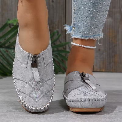 Women's Lightweight Breathable Soft Sole Zip-Up Shoes