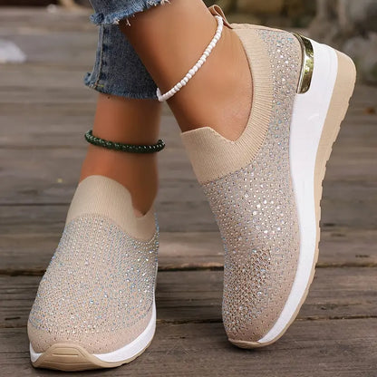 Bling Bling🔥Last Day 50% OFF⭐ Comfortable Women's Rhinestone Platform Sneaker