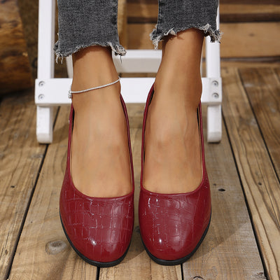 Women's anti-slip round toe slip-on loafers