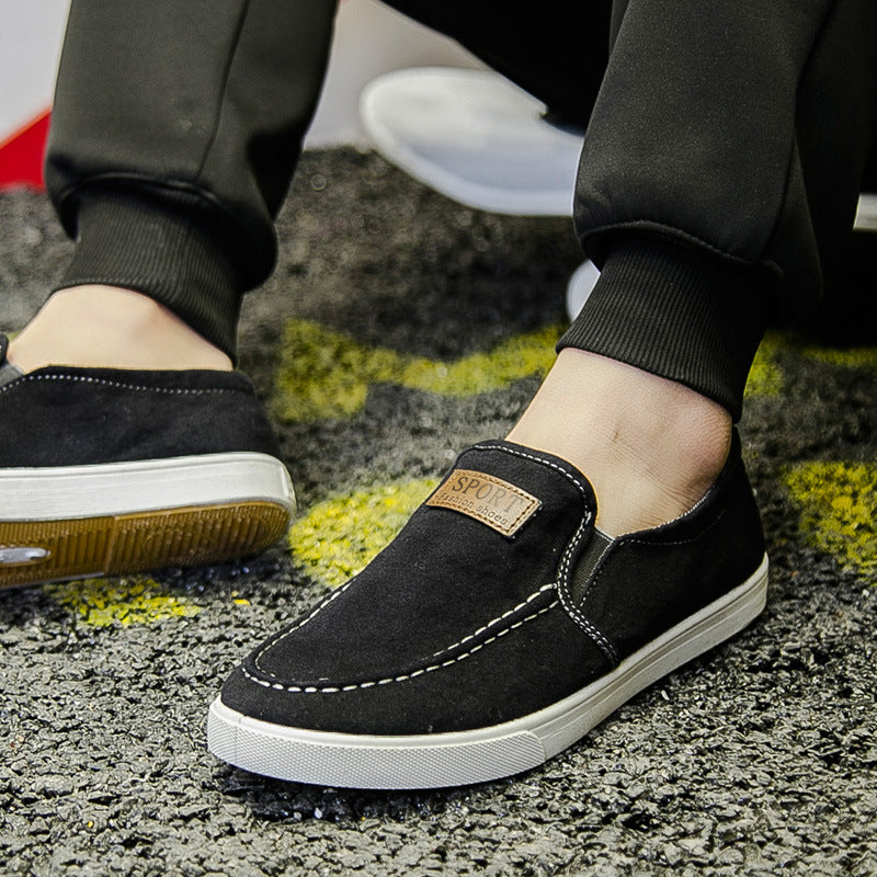 Men's Canvas Shoes Slip-On Sports Casual Breathable Non-Slip Sneakers
