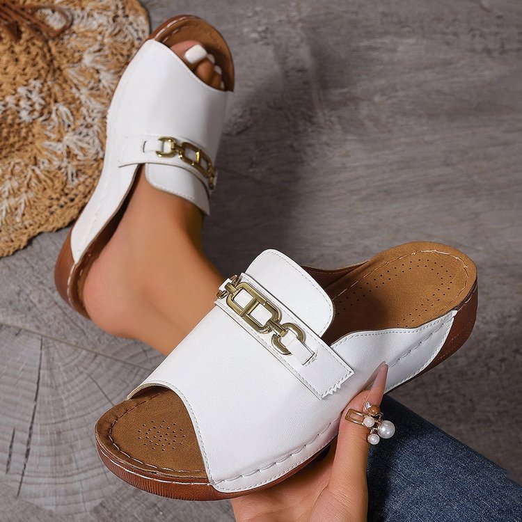 💥LAST DAY SALE 50% OFF🔥 Women's Solid Color Platform Sandals