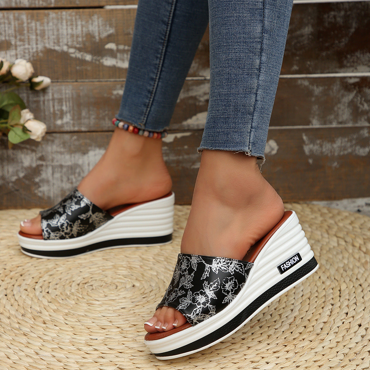 Premium Arch-Support Wedge Sandals – Walk Pain-Free in Style