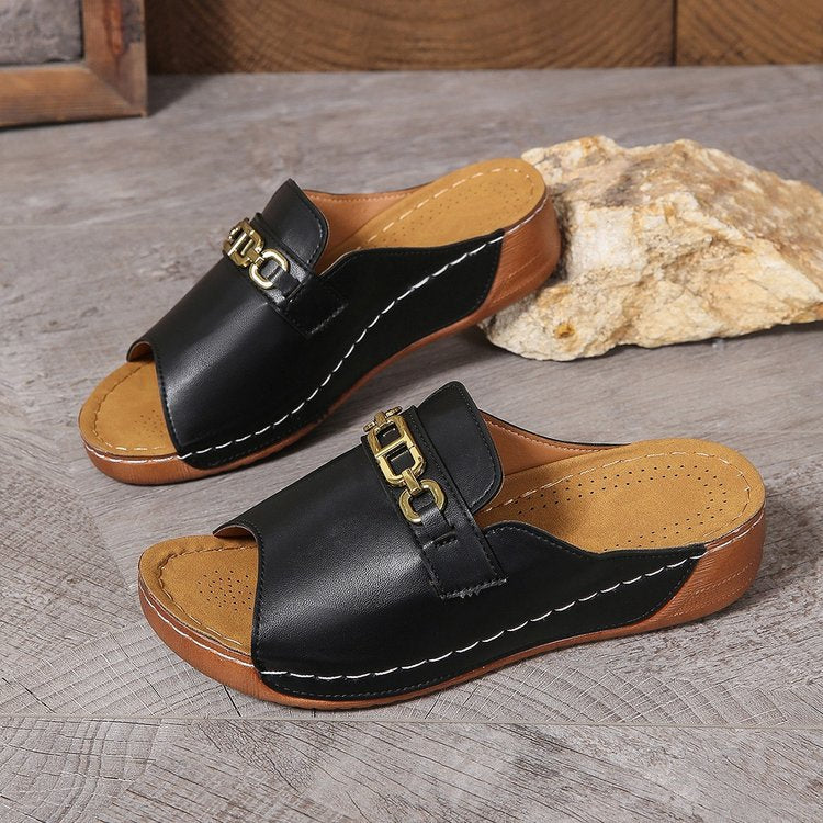 💥LAST DAY SALE 50% OFF🔥 Women's Solid Color Platform Sandals