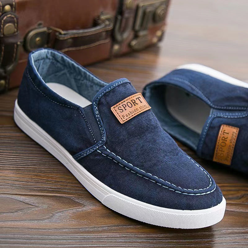 Men's Canvas Shoes Slip-On Sports Casual Breathable Non-Slip Sneakers
