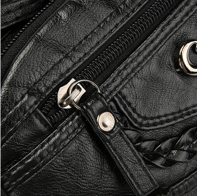 Women's Soft PU Leather Multi-Pocket Crossbody Bag