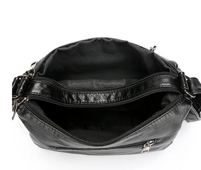 Women's Soft PU Leather Multi-Pocket Crossbody Bag