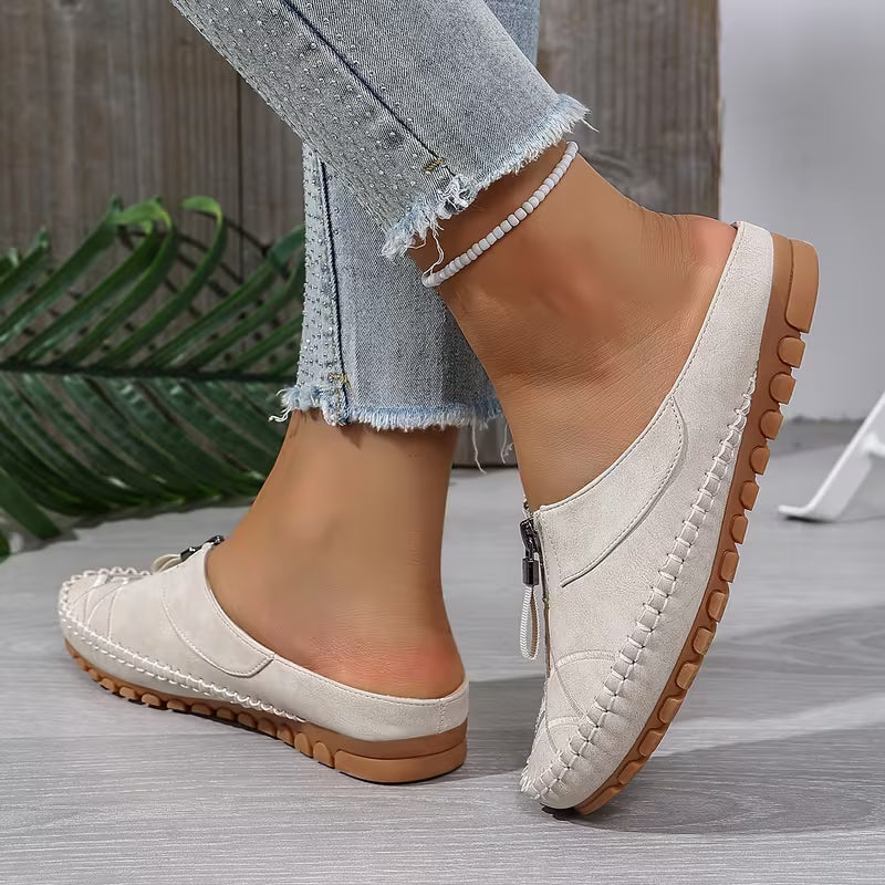 Women's Lightweight Breathable Soft Sole Zip-Up Shoes