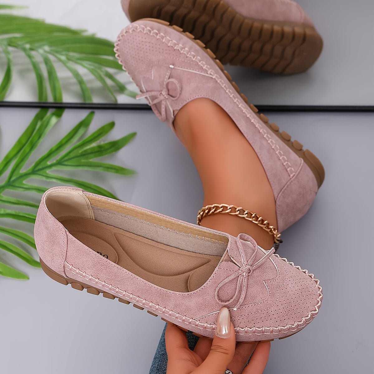 Versatile, breathable women's orthopedic slip-ons with soft soles.